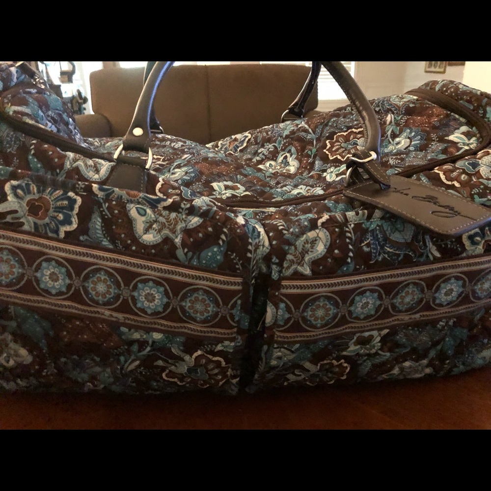 Vera Bradley Rolling Duffle in retired Java Blue